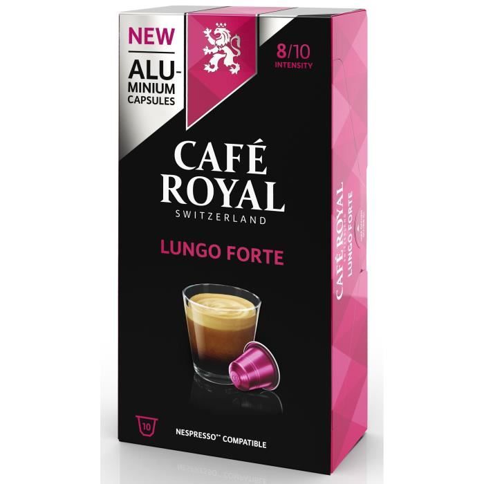 CAFE ROYAL compatible Nespresso Alu Lungo Forte x10