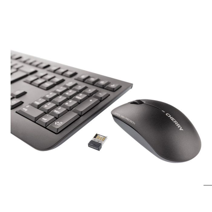 CHERRY DW 3000 Ensemble clavier et souris sans fil 2.4 GHz France noir