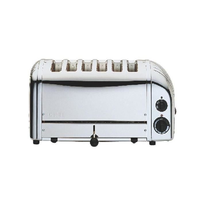 Grille-pain inox Dualitt 6 fentes