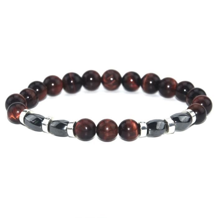 Bracelet Pierre Naturelle Bracelet Femme et Homme Bracelet Magnétique 8MM18-20CM Bracelet Pierres Précieuses Cadeau Femme Cadeau No