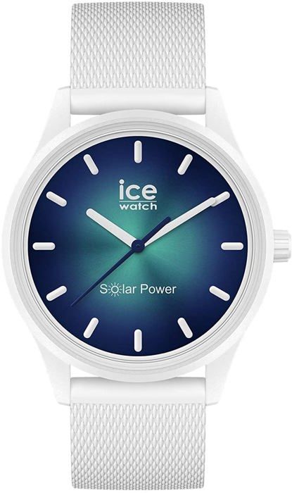 Bracelet silicone / plastique homme - ICE WATCH - Montre Ice solar power abyss medium - Couleur de la matière:Blanc