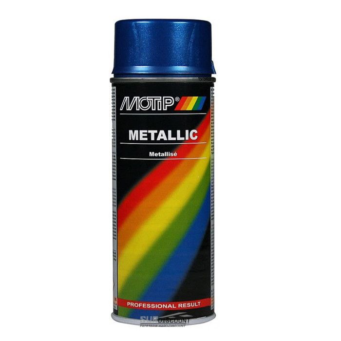 Peinture métalisée motip 400 ml (bleu)