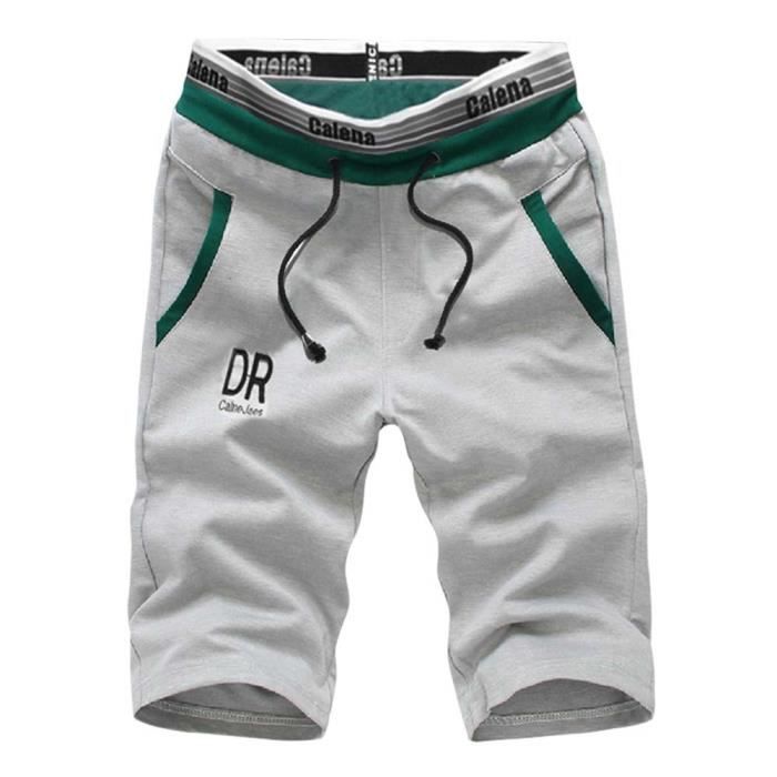Bermuda de Sport Homme Taille Élastique Casual Bermuda D'été Coupe Droite