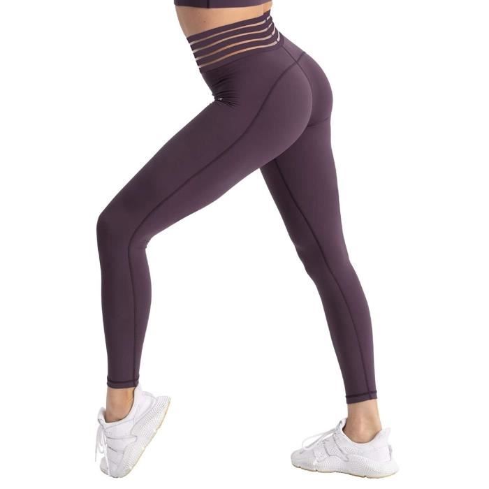 Jeans NVBZM Yoga Pants 7/8 Mesh High Waist Workout Leggings Tummy Control Compression Tights Taille-40