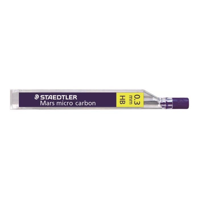 STAEDTLER Mars micro carbon Mine de crayon H noir jet 0.3 mm pack de 12 pour P-N: 775 03