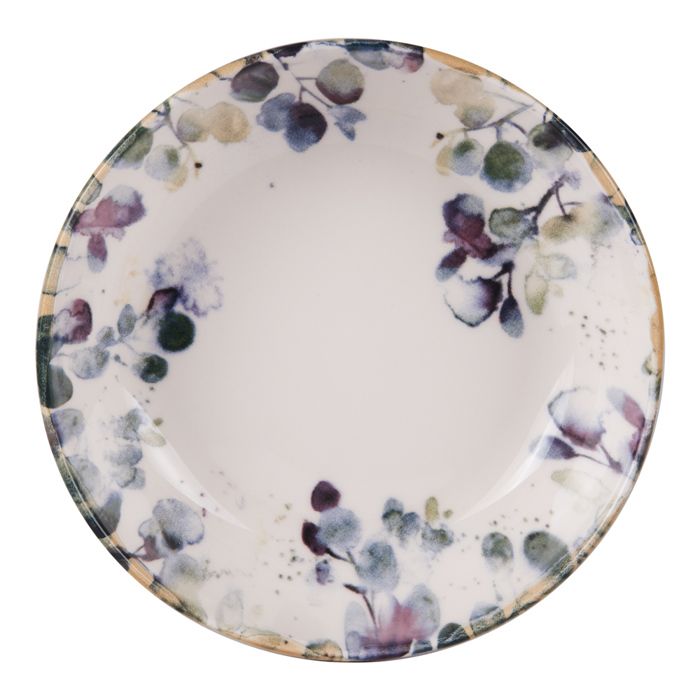 Assiette à pâtes Garden 22 x 6 cm (lot de 6) - Table Passion Décoré