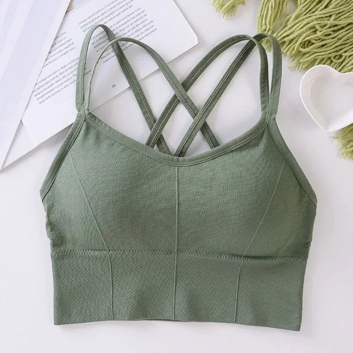 Lot de 2 tops de sport avec soutien-gorge intégré - Rouge foncé/noir