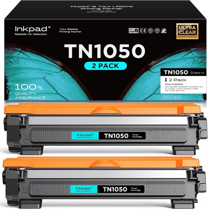 Bubprint TN 1050 4 toners, compatibel als vervanging voor Brother TN-1050, TN1050, HL-1110, MFC-1910W, DCP-1610W, MFC-1810, DCP-1612W, HL-1210W, HL- 1212W, DCP-1510, DCP-1512, HL-1112, zwart
