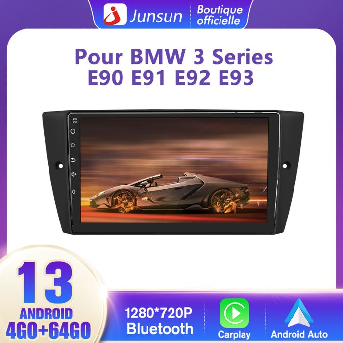 Autoradio 7 Pouces Android 13 Pour BMW Série 3 E46, Lecteur Multimédia Avec Bluetooth, Radio AM/FM, Supporte Navigation, Contrôle Au Volant, Caméra De Recul (8core 4GB+64GB