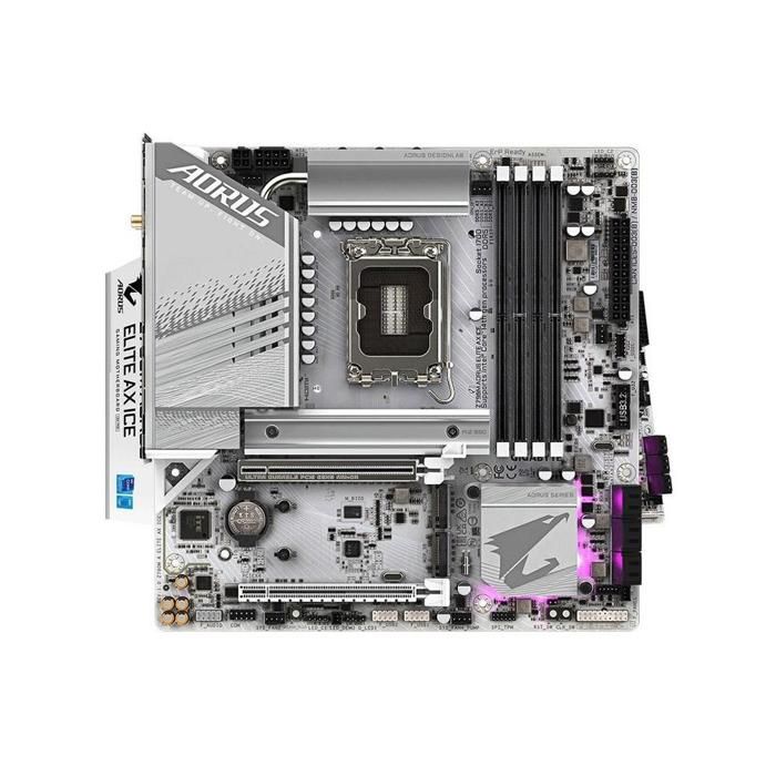 Carte mère GIGABYTE Z790M AORUS ELITE AX ICE Intel Z790 Socket LGA1700 4xDDR5 SDRAM 192GB Micro ATX - Gigabyte