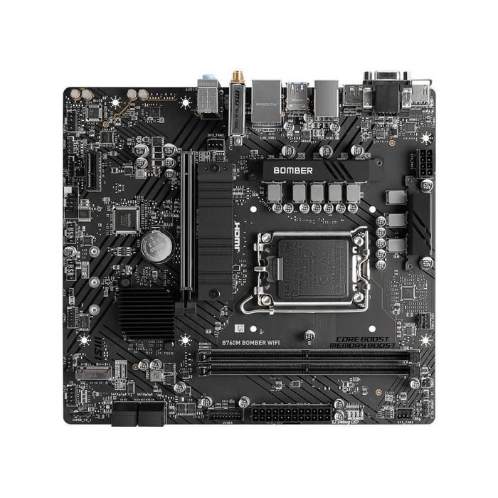 Carte mère MSI B760M BOMBER WIFI Intel B760 LGA 1700 2xDDR5 SDRAM 128 Go Micro ATX - Msi