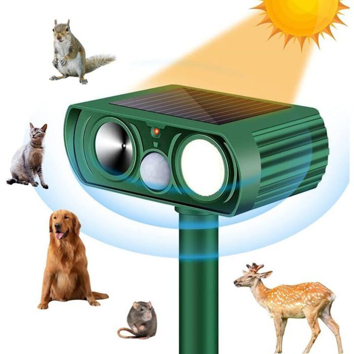 Meilleurs prix pour Repulsif Chat Exterieur Rpulsif Chat Ultrason Repulsif Chat Solaire tanche Rpulsif Ultrason Anti Rongeurs avec Dtecteur PZCC