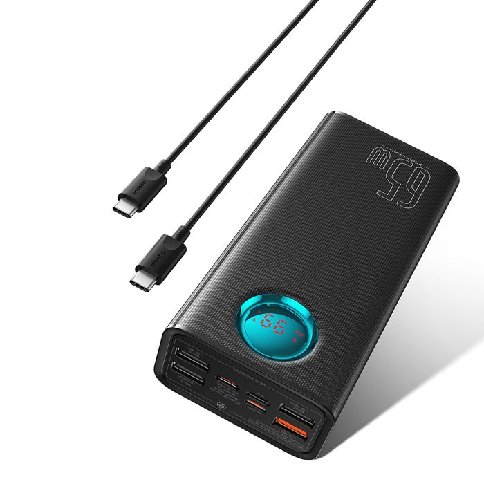 Batterie externe - BASEUS - Amblight (P10022402113-00) - 26800mAh - 65W charge rapide - 4×USB & Type-C