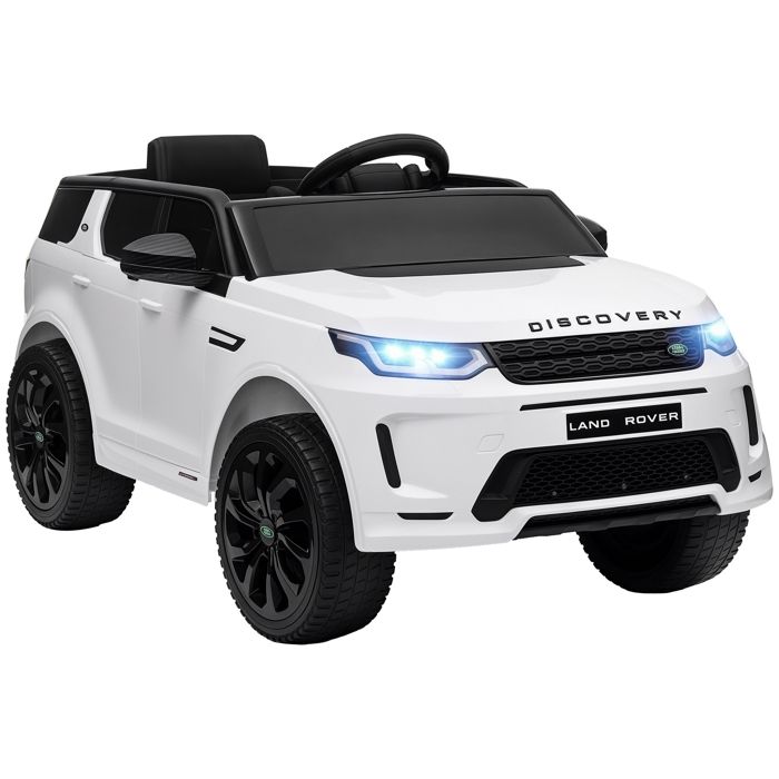 Voiture électrique pour enfants Land Rover Discovery Sport - AIYAPLAY - 12V avec télécommande lumières LED pour 3-6 ans - blanc