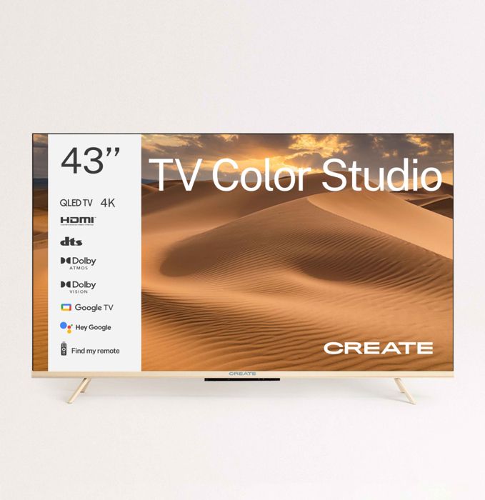 Téléviseur QLED 4K Create Finition mate Dolby Atmos Commande vocale