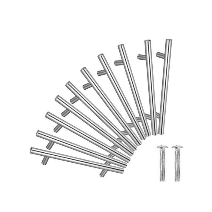 20 PCS Poignée Bâton De Porte T- Bar Cuisine Porte Meuble Poignées Acier Inoxydable - Entraxe 64 mm