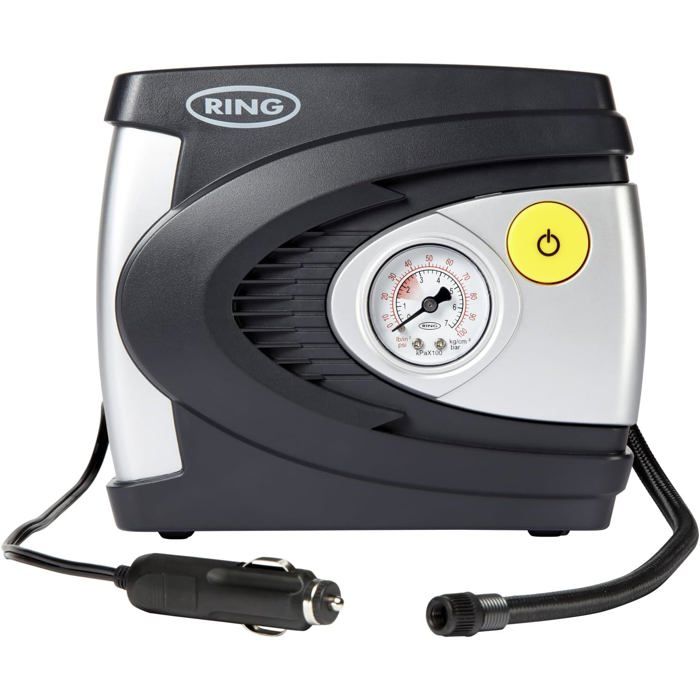 RING Mini compresseur d'air portable 12v gonfleur pneu77 - Cdiscount Auto