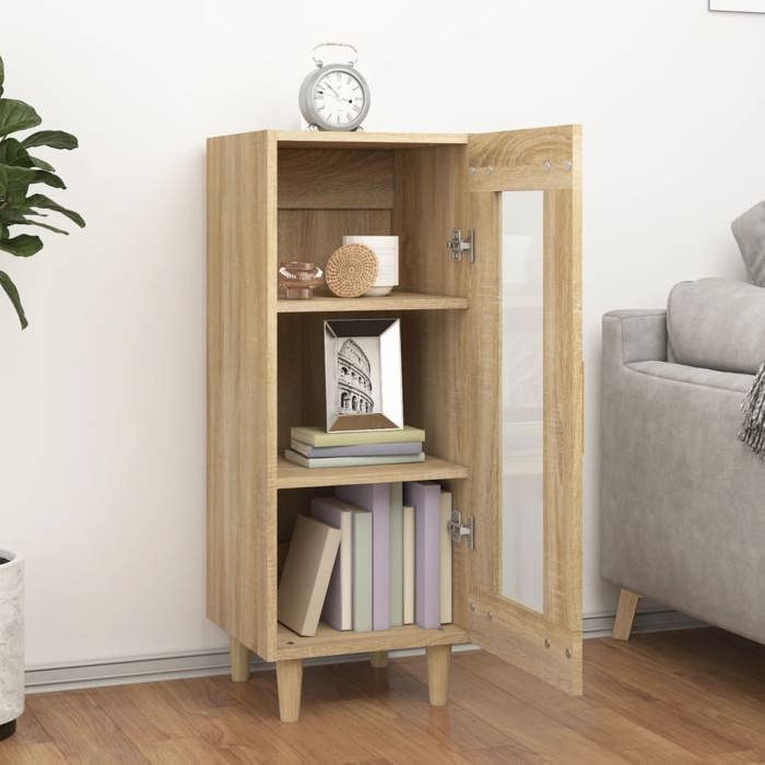 MGH - TOP Buffet de rangement - Cabinet/Commode Bois - Chêne sonoma - 345x34x90 cm - Bois dingénierie LV1455