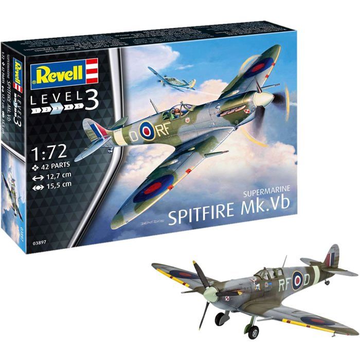 Revell- Maquette d'avion Spitfire MK. VB, 03897, Multicolore2 ...