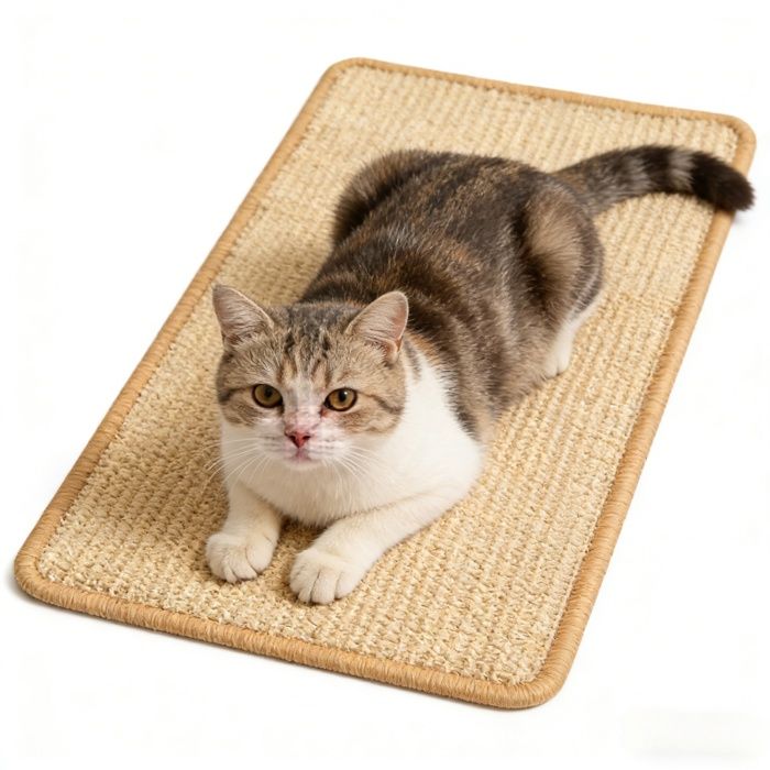 Meilleurs prix pour Griffoir Chat Sisal Naturel - Résistant - Sans Poussière - Bande Auto-Agrippante - 30x60 cm