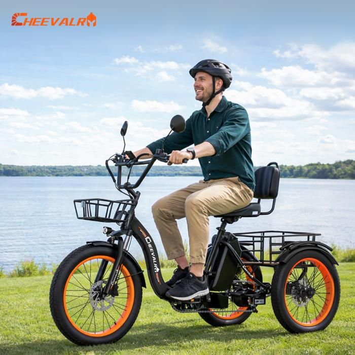 CHEEVALRY CF750 TRICYCLE Adulte , Moteur 750W, Autonomie 50KM, Batterie ...
