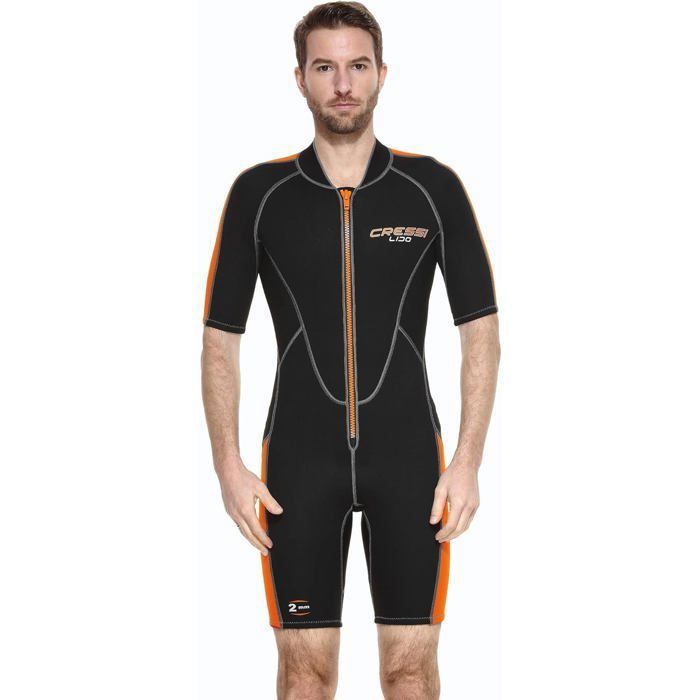 Combinaison de plongee Cressi - XLV455604 - Lido Man - Combinaison Neoprene Shorty Homme - Natation Snorkeling et Plongee Combinaison de plongee Cressi - XLV455604 - Lido Man - Combinaison Neoprene Shorty Homme - Natation Snorkeling et Plongee