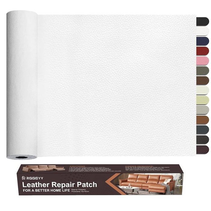 Simili Cuir Autocollant 40 x 160cm Patch de Réparation en Cuir Patch Cuir Auto-adhésif Rénovation Pour Siège de Voiture(Blanc) Simili Cuir Autocollant 40 x 160cm Patch de Réparation en Cuir Patch Cuir Auto-adhésif Rénovation Pour Siège de Voiture(Blanc)
