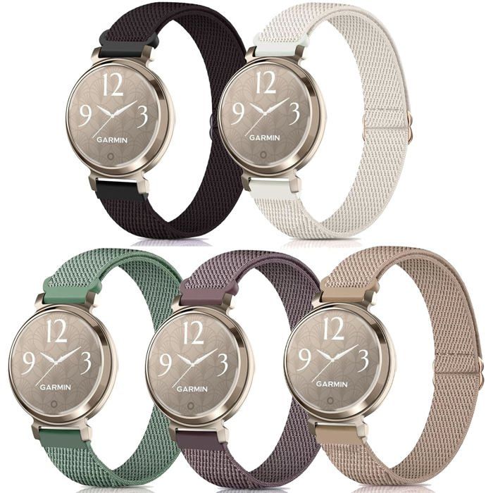 Bracelets de rechange pour montre connectée  - Lot de 5 bracelets - Nylon élastique