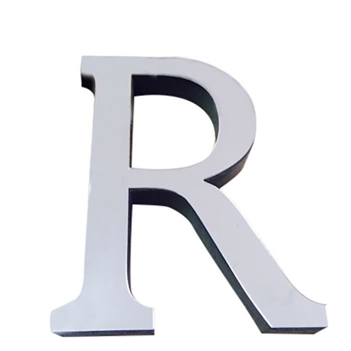 26 Lettres Autocollantes Acrylique Argent - 10x8x1cm - Décor Mural DIY - Fête Et Décoration Maison - Cœur Et & Inclus