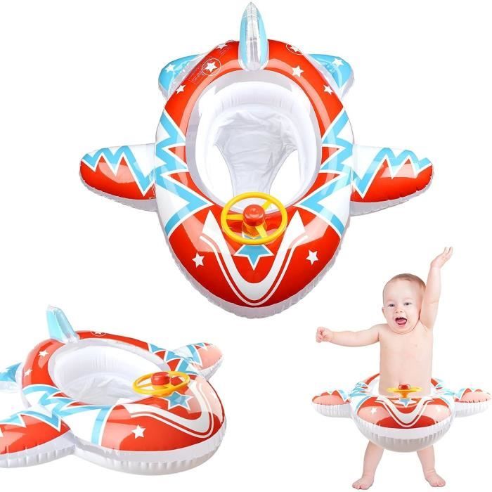 Bouée de natation gonflable pour enfant -Mignon - Siège de natation pour bébé - Avec corne et poignées -Jouet de piscine pour . - Sport