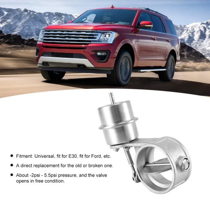 Soupape D'échappement électrique 2.5" (63mm) - Télécommande Sans Fil, Double Valve, Acier Inox, Pour Modification Son Voiture
