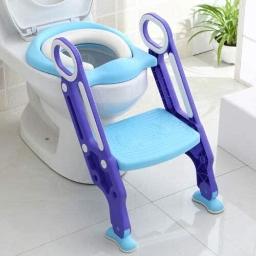 COSTWAY Siège de Toilette pour Enfants Pliable Hauteur Réglable 75KG avec  Coussin Amovible et Doux en PP+PVC Réducteur WC Bébé Vert - Cdiscount  Puériculture & Eveil bébé