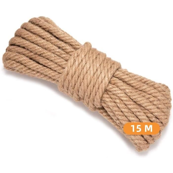Ficelle De Jute Naturelle 100 Mètres - Diamètre 3 Mm, Couleur Orange, Pour Emballage Cadeau, Décoration Et Loisirs Créatifs