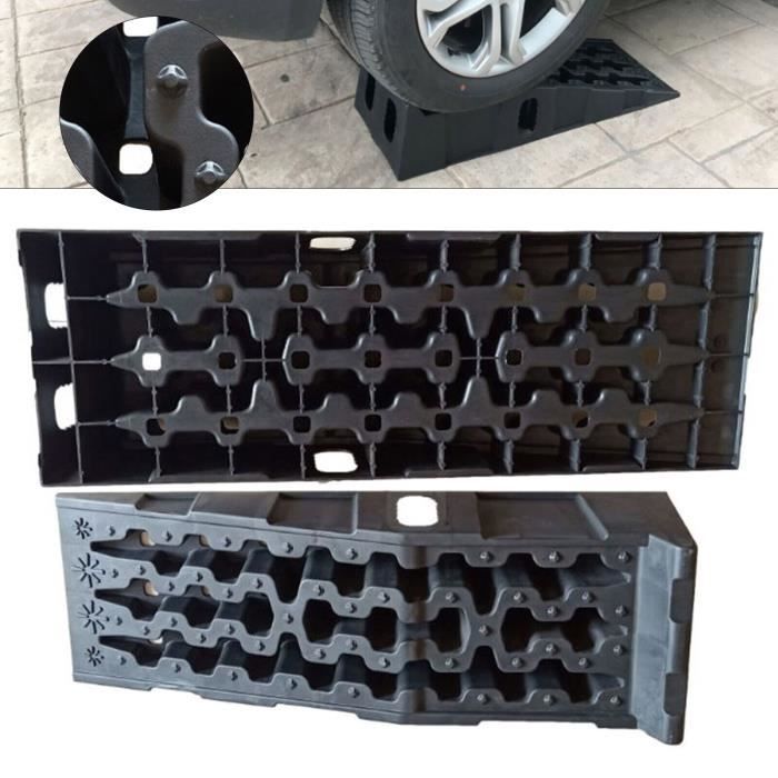 2 * rampe d'accès stabilisation de levage de pneu de voiture pour caravane de voiture 7250 kg