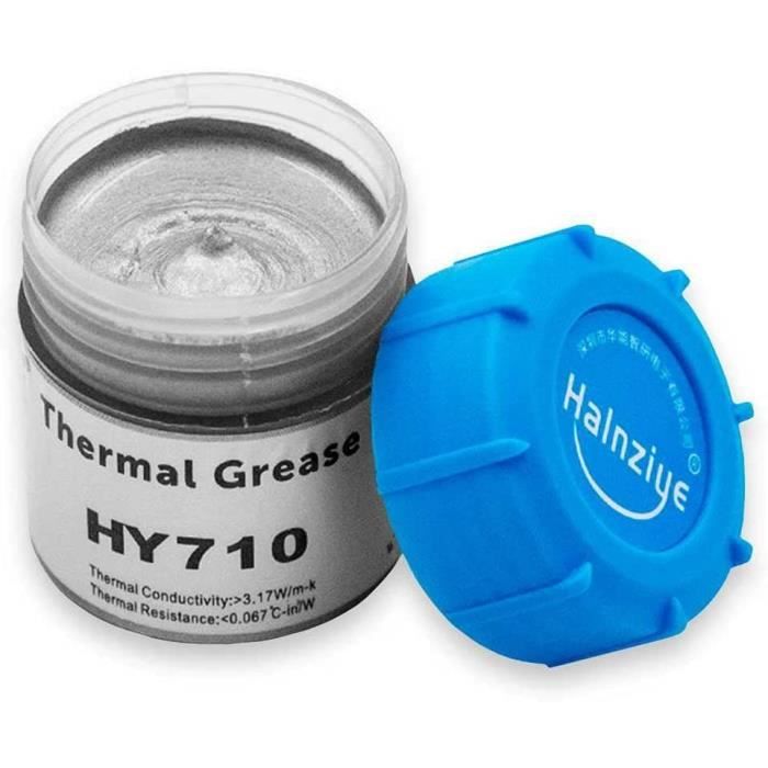 Pâte Thermique Halnziye HY710 - Conductivité 3.17 W/m·K, Pot De 10g, Pour CPU/GPU