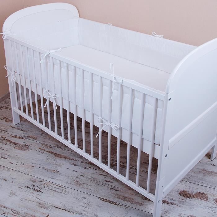 360 x 30 cm Tour de lit de bébé Protection de tête Blanc à motif chouettes 420 x 30 cm 180 x 30 cm