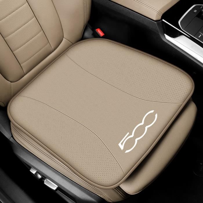 Pour Fiat 500-Beige - Coussin de siège de voiture - Juste de coussin de siège de voiture en cuir, Protection