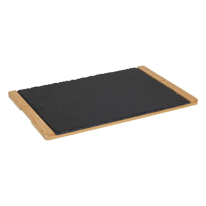 Assiette de Présentation Bambou & Ardoise 45cm Gris