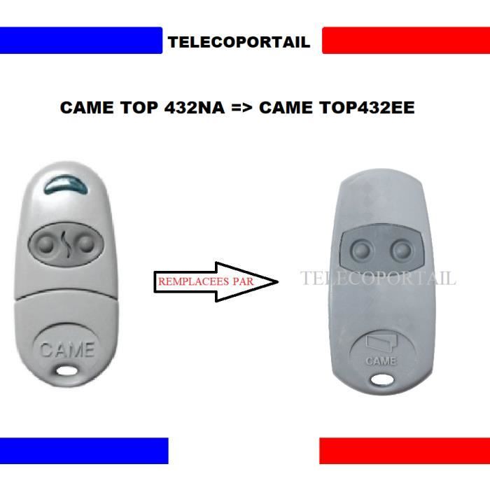 TELECOMMANDE D'ORIGINE CAME TOP432EE - BIP PORTAIL CAME TOP 432EE - CAME  TOP 432EE