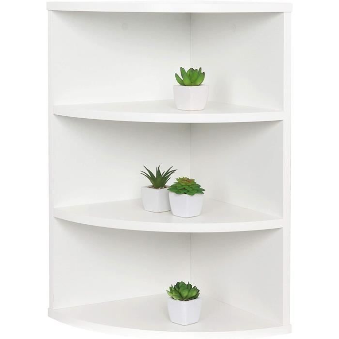 Étagère Murale Angle 60 x 33 x 33 cm Meuble de Rangement Suspendue ...