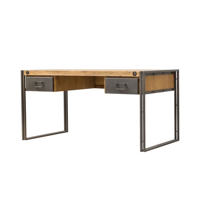 Bureau Vintage En Bois Massif Et Structure Metal 2 Tiroirs Style Indusrtiel Finitions Soignees Collection Workshop Achat Vente Bureau Bureau Vintage Workshop Soldes Sur Cdiscount Des Le 20 Janvier Cdiscount