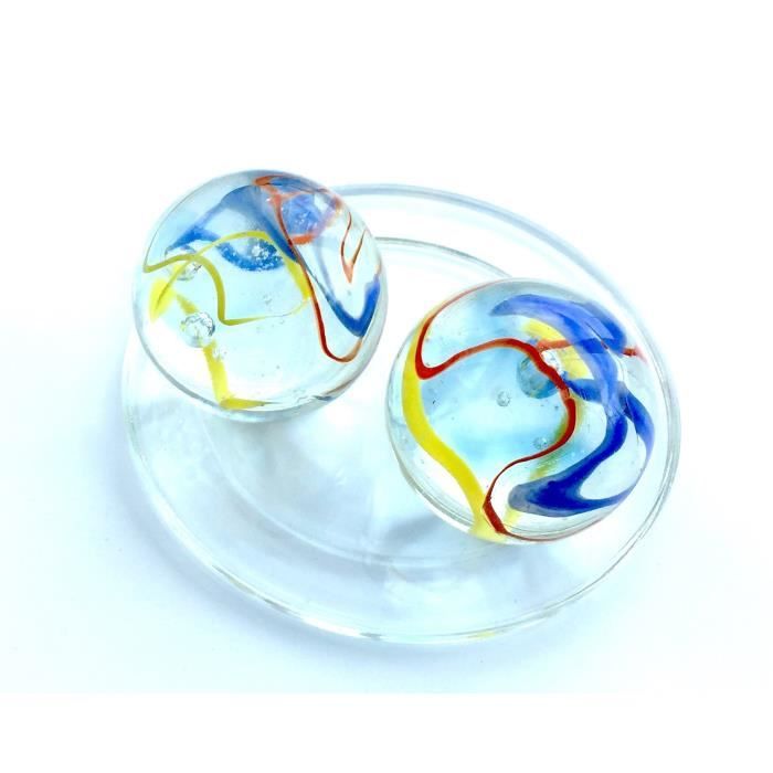Filet De 25 Billes Pépite Bleu – 24 Billes + 1 Calot – 4 Billes Offertes – Sac Unique Anti-Sur-emballage – Dès 3 Ans