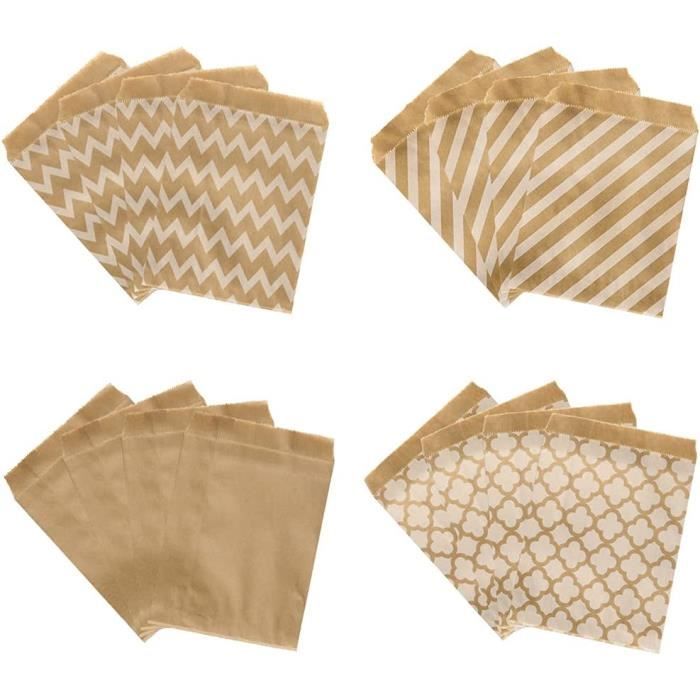 Lot De 100 Sacs à Bonbons En Papier MORAINJAY - Parfaits Pour Fêtes, Anniversaires, Mariages - Emballage Snack Pratique - 8