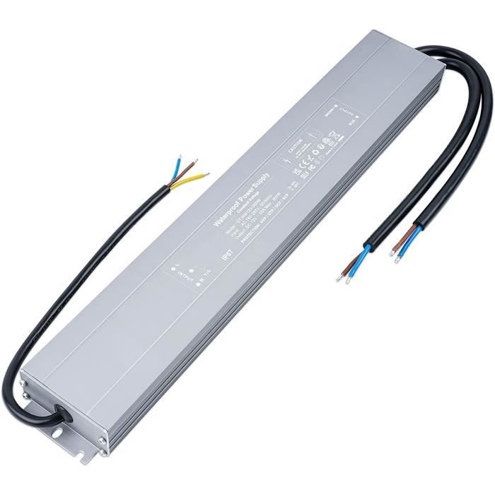 Transformateur LED 220V To 24V 15W HNCY - IP67 Étanche - Pour Bandes LED, Spots MR16/G4 - Driver Constant