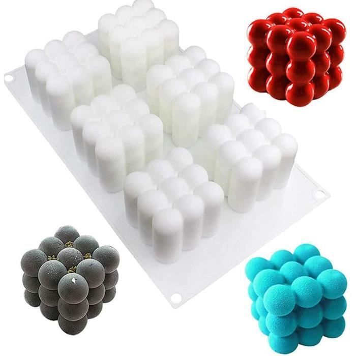 Cube 3d Moule En Forme De Boule Diy Bougies Moule 6 Cavity Cire De Bougie Moules Pour Artesanat Ornements Fondant Bougie Parfumée