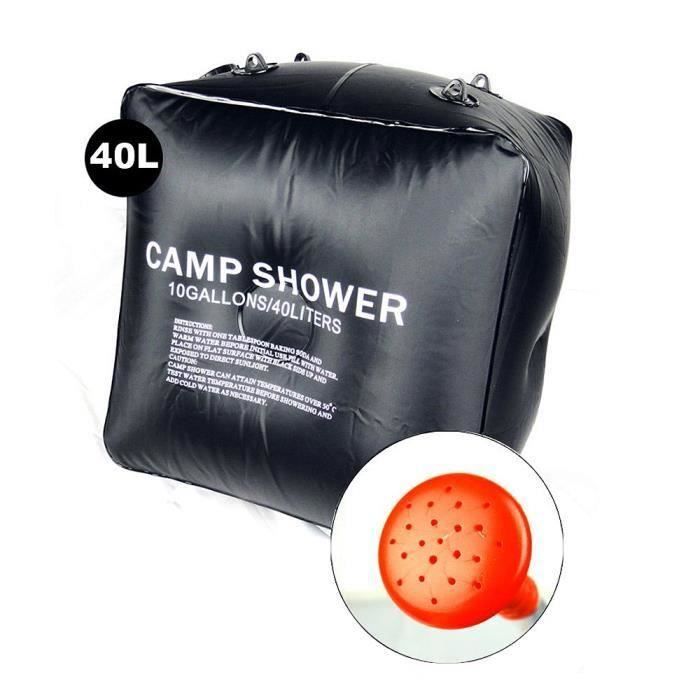 pour Les Voyages en Ext/érieur Sac De Douche Solaire 40L Sac De Douche De Camping pour Chauffage Solaire Rvest Douche Solaire Douche Camping Douche Portable