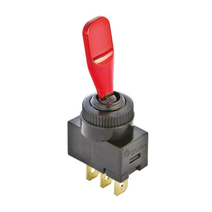 Interrupteur electrique12 V on / off rouge