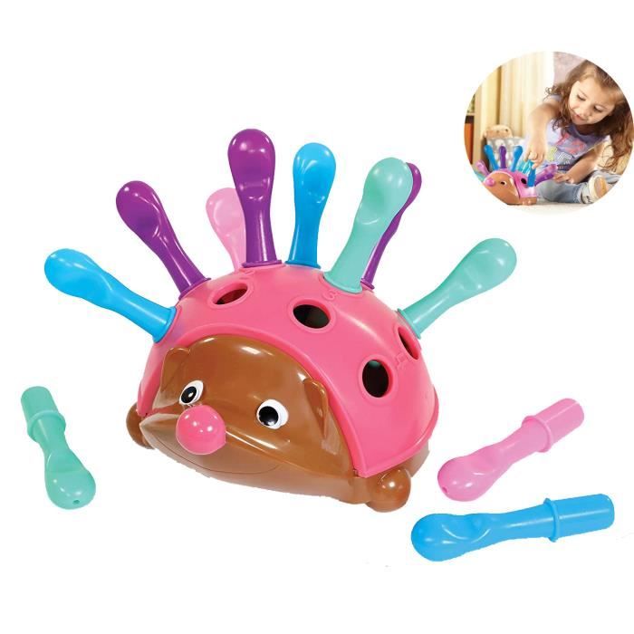 Jouets Educatifs Herisson pour Tout Petits Rose 14 pieces Motricite Fine 18 Mois Cdiscount Jeux Jouets