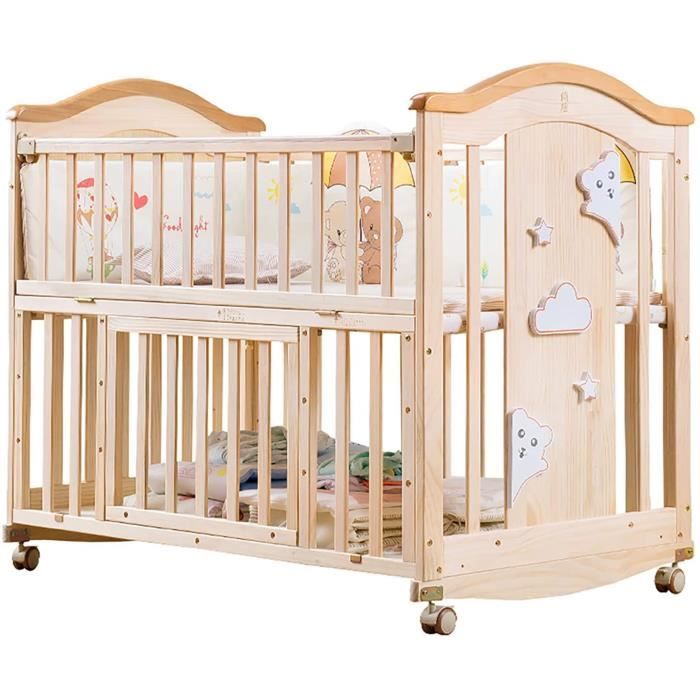 Lit Bebe Zhty Lit Bebe En Bois Massif Shaker Pour Bebe Lit De Jeu Pour Enfants Cloture Pour 232 Cdiscount Puericulture Eveil Bebe