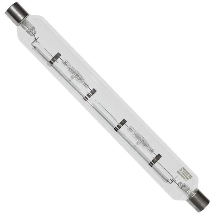 Ampoule tubulaire halogène linolite 50 W = 60 W S19 Transparent